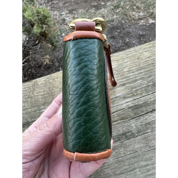 Vintage 90s Dooney & Bourke Big Duck Leather forest green coin purse preppy - Picture 4 of 14